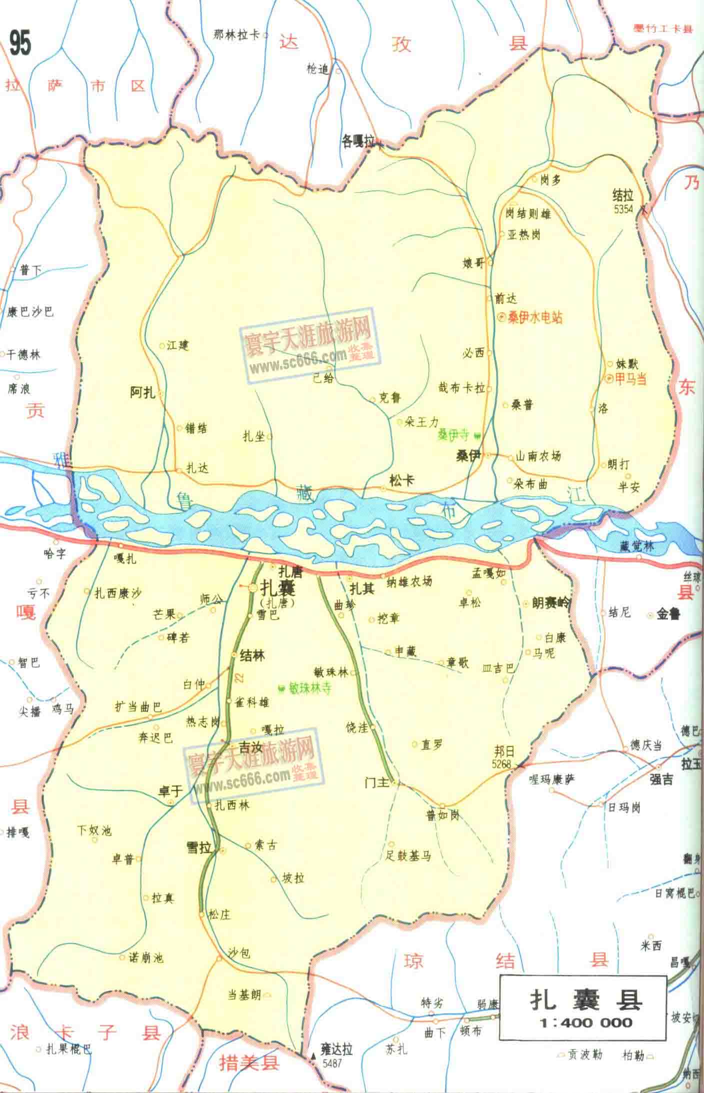 扎囊县地图