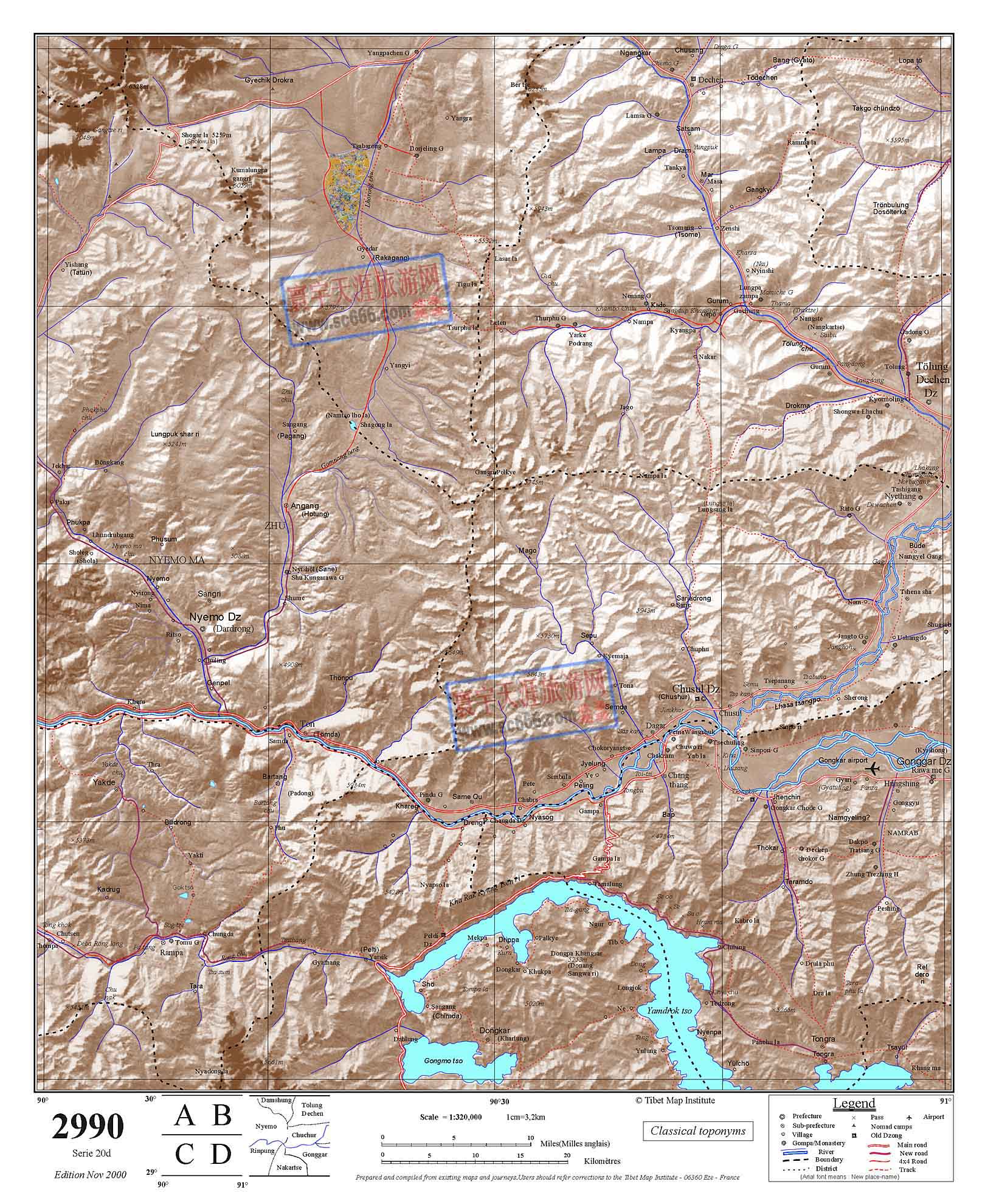 西藏自治区英文地图18
