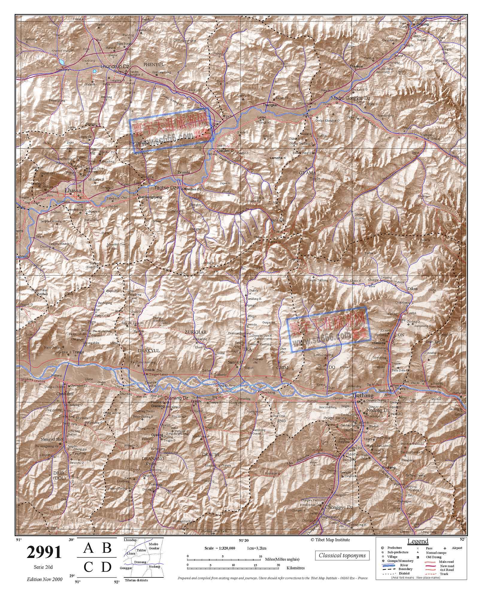 西藏自治区英文地图19