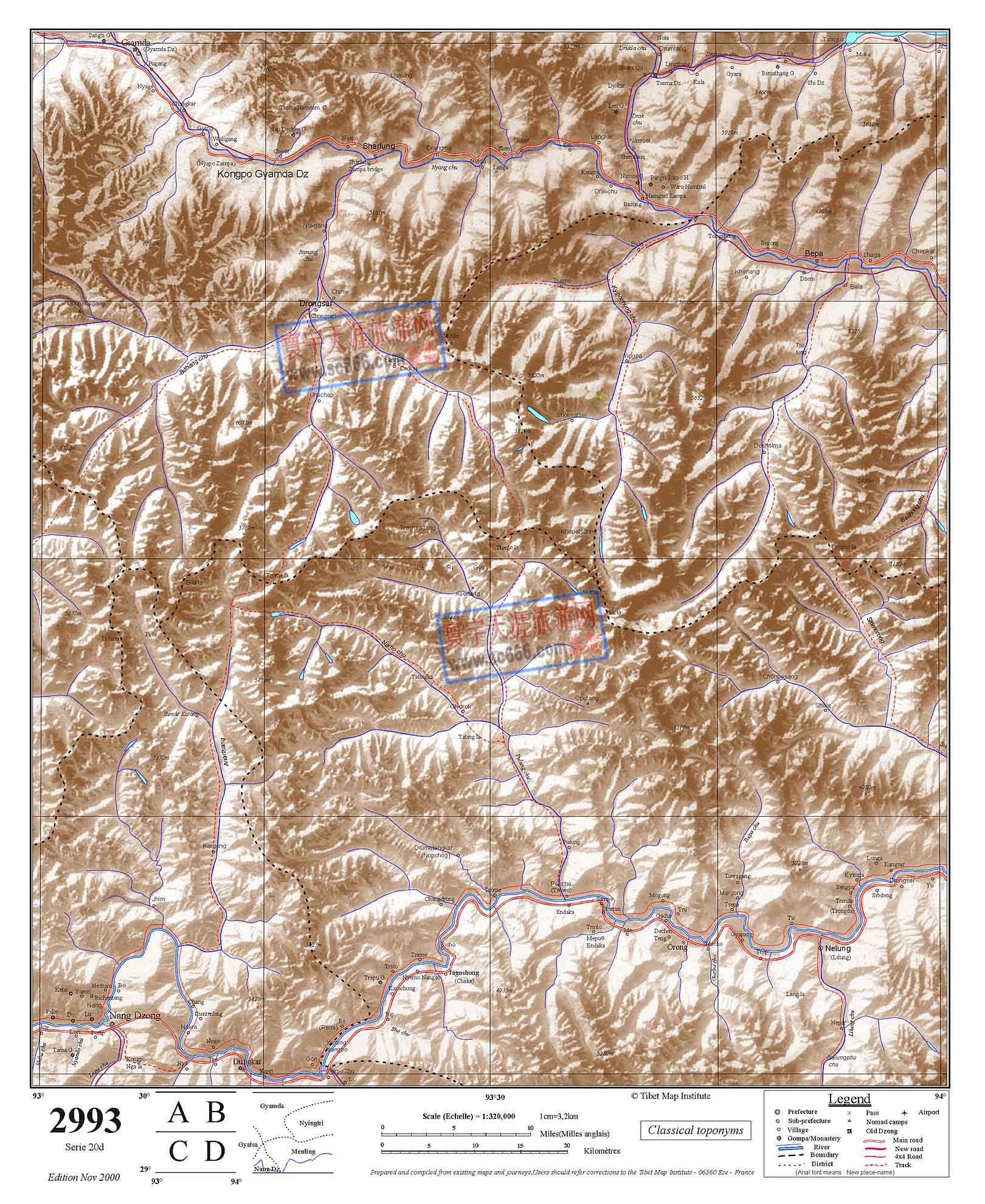 西藏自治区英文地图21