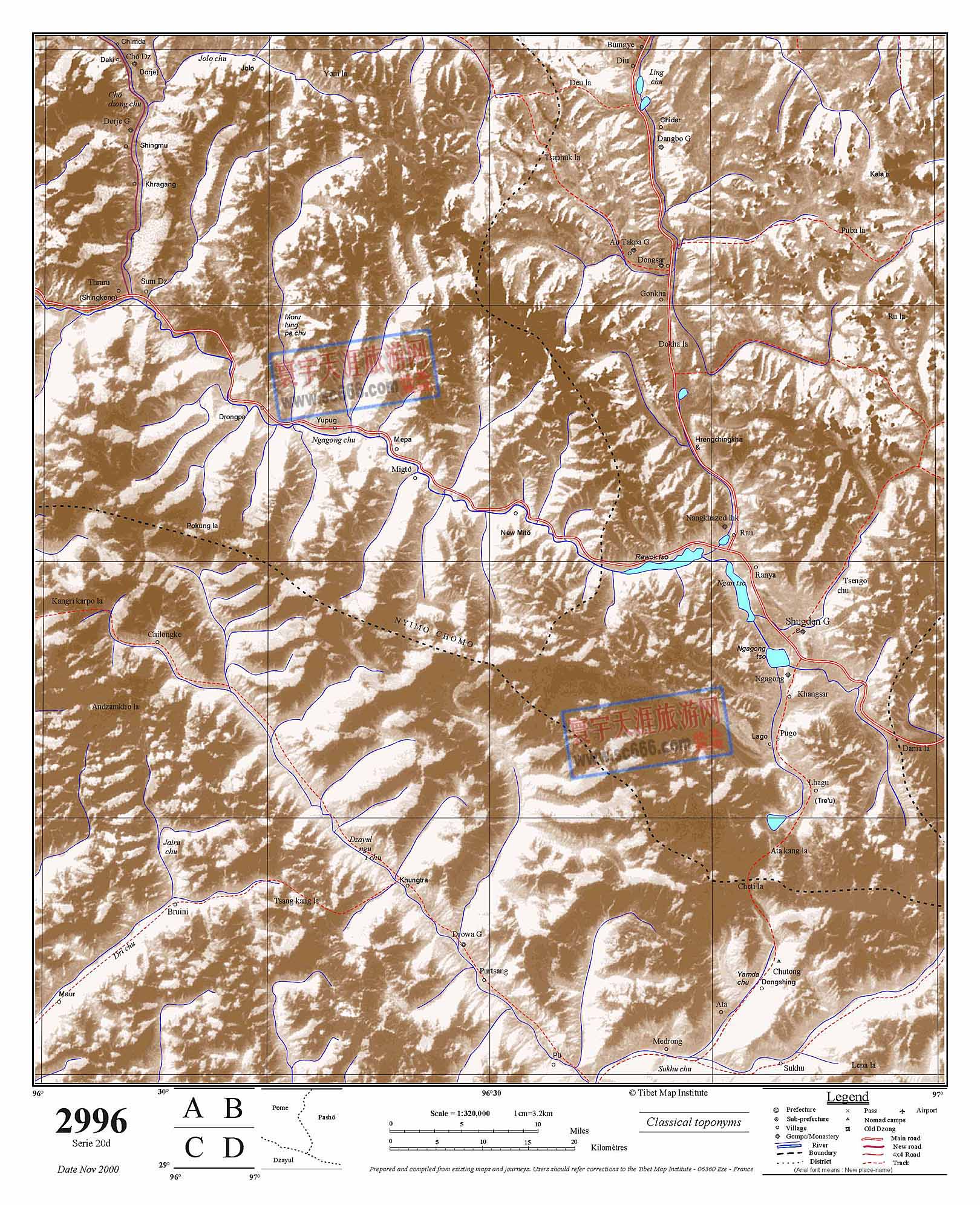 西藏自治区英文地图24