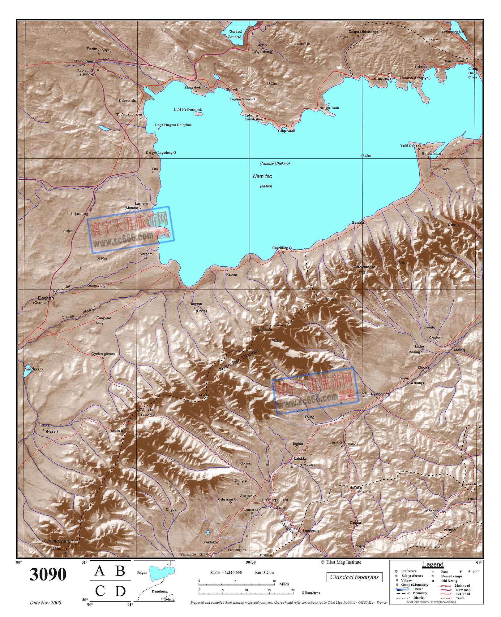 西藏自治区英文地图31