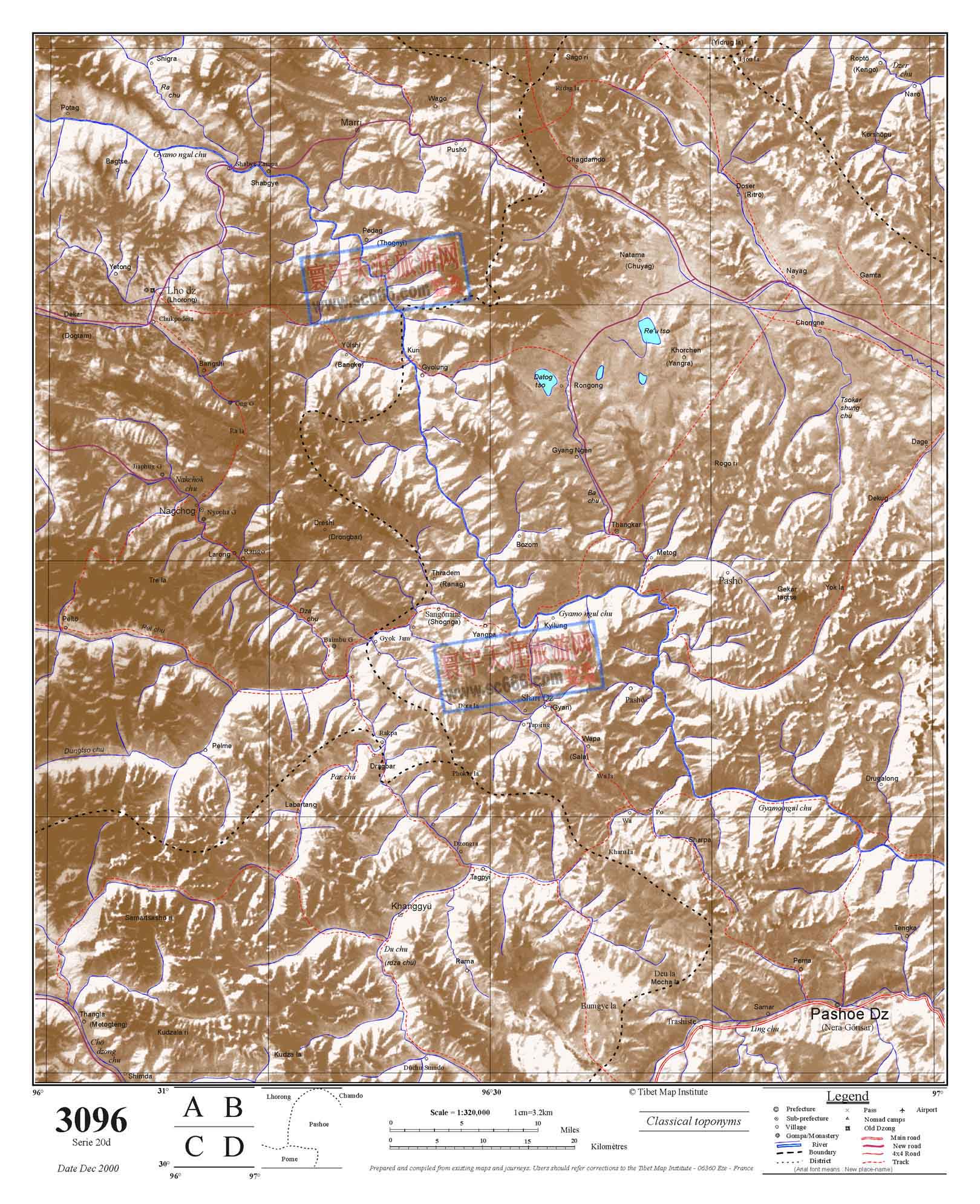 西藏自治区英文地图35