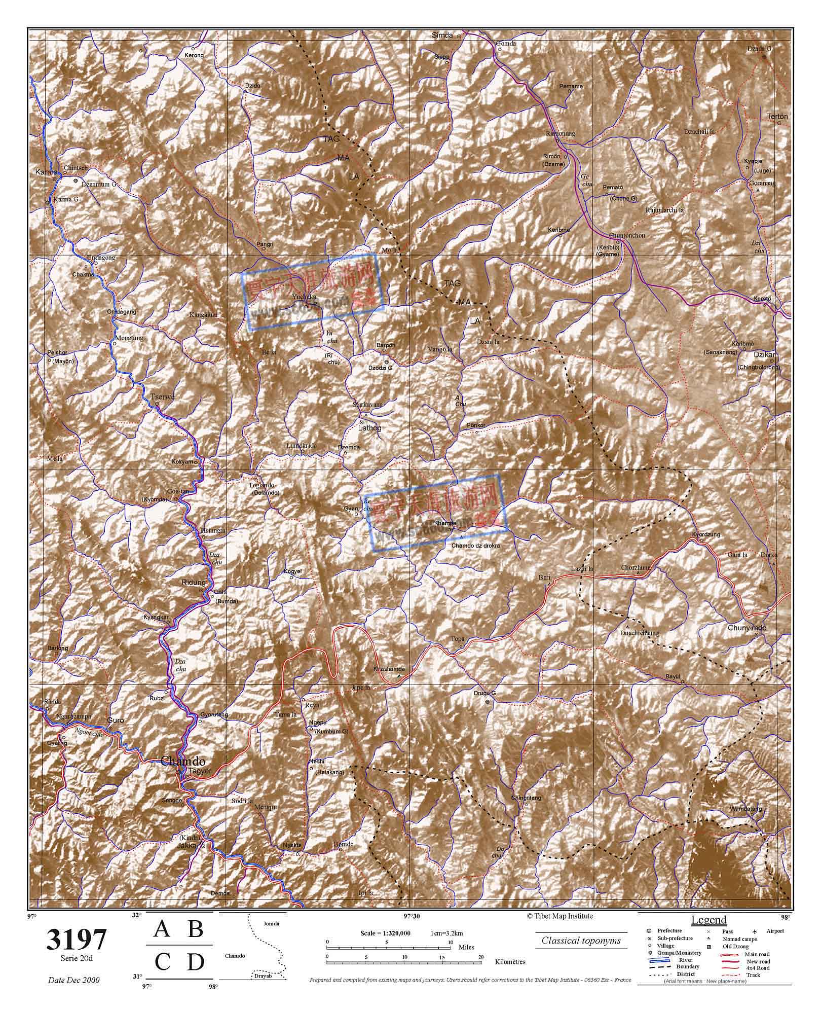 西藏自治区英文地图37