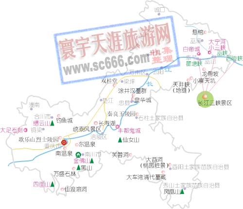 重庆市旅游景点分布图