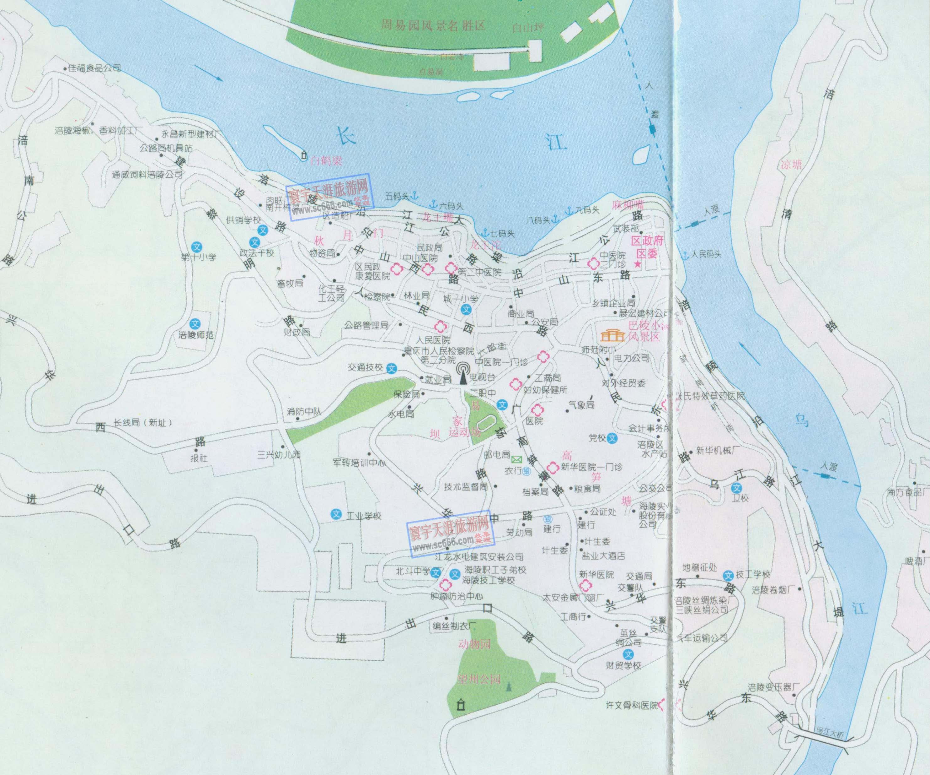 涪陵区城区地图