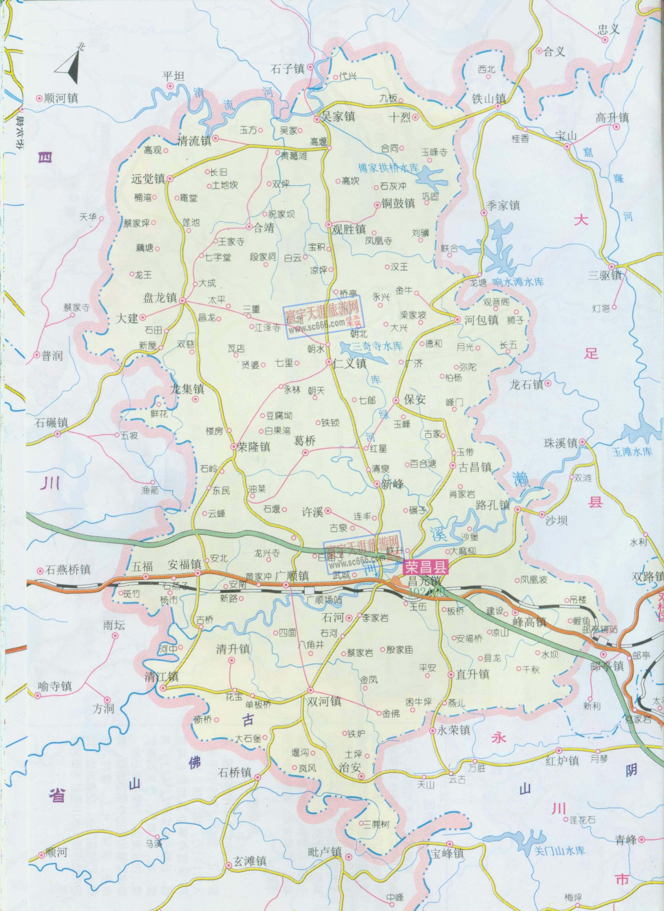 荣昌县地图