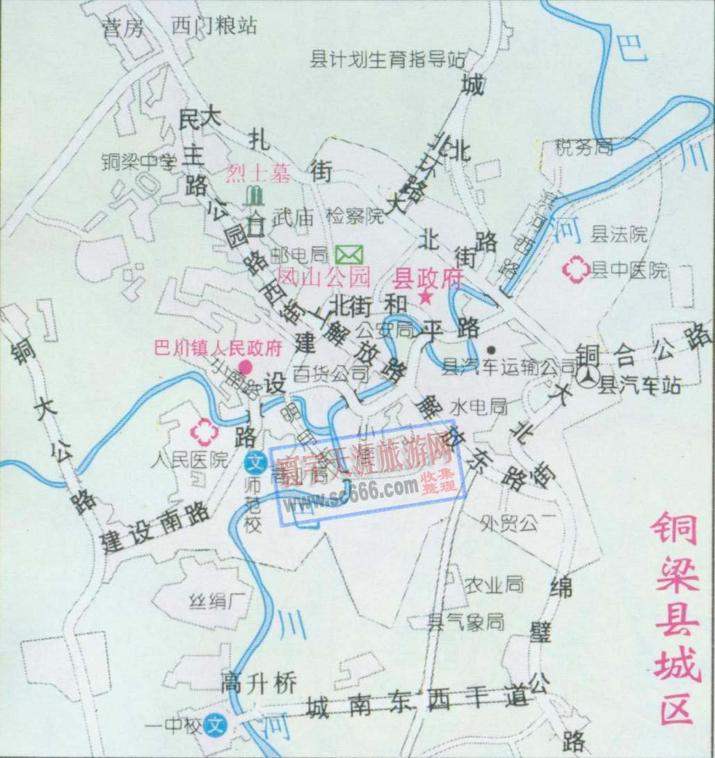 铜梁县城区地图