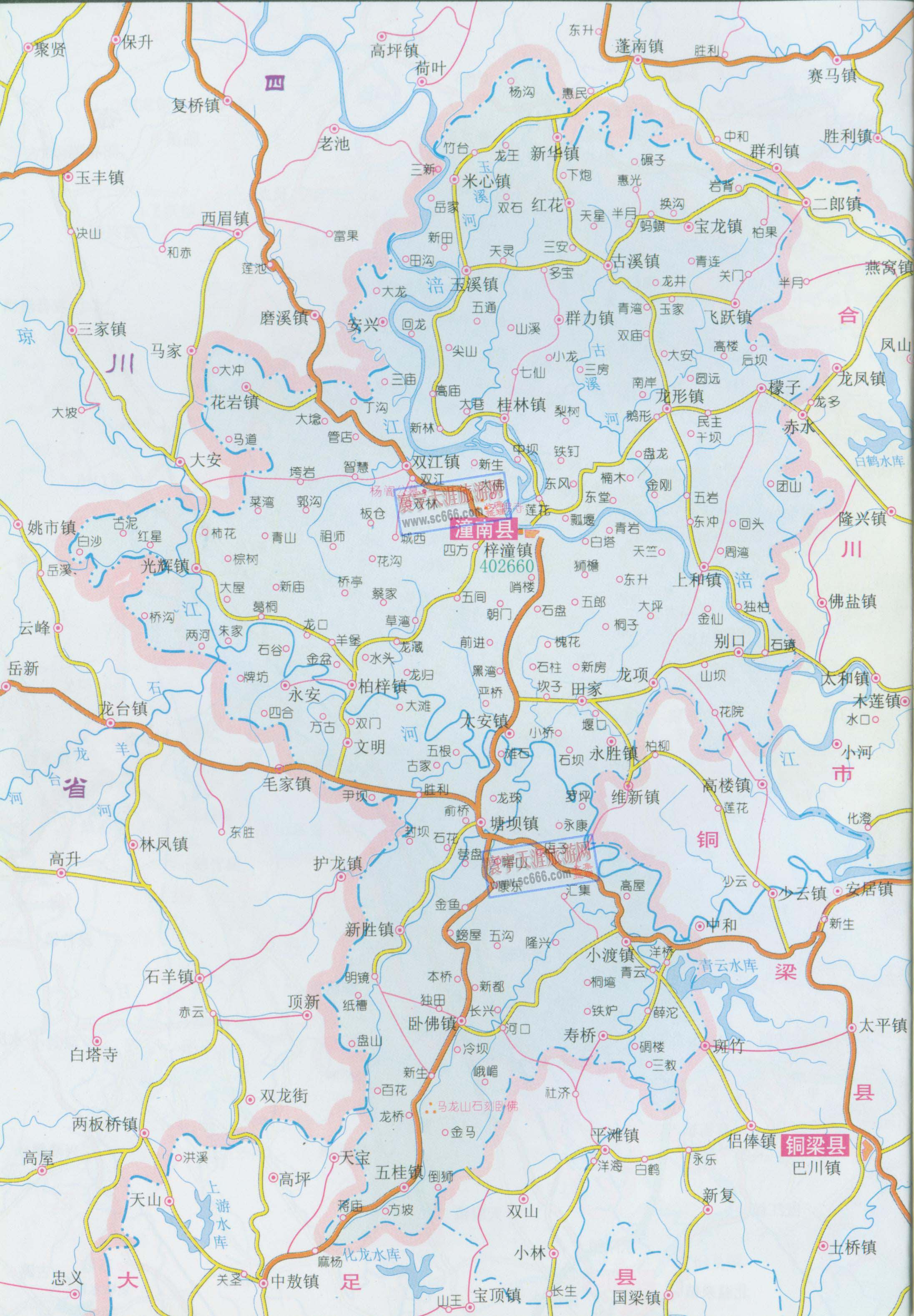 潼南县地图