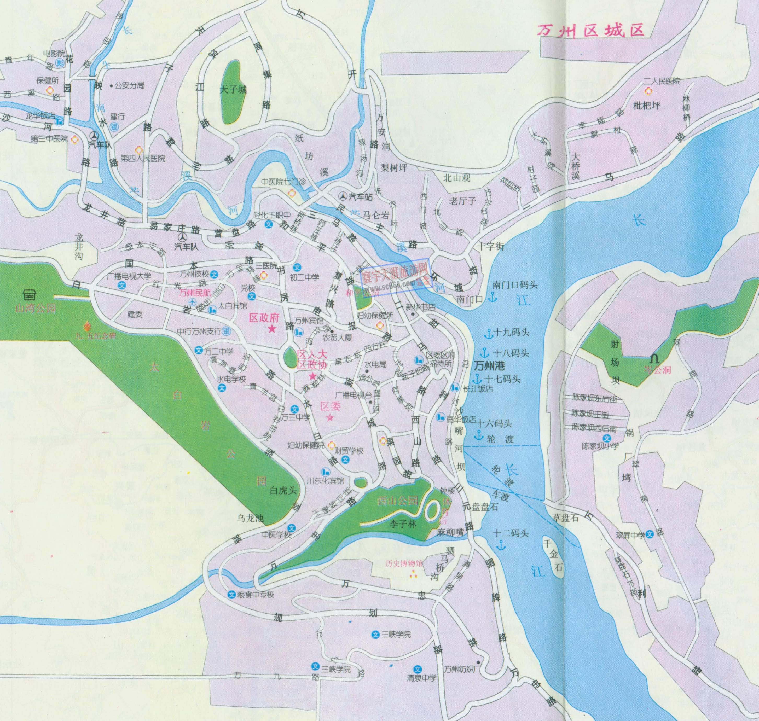 万州区城区地图