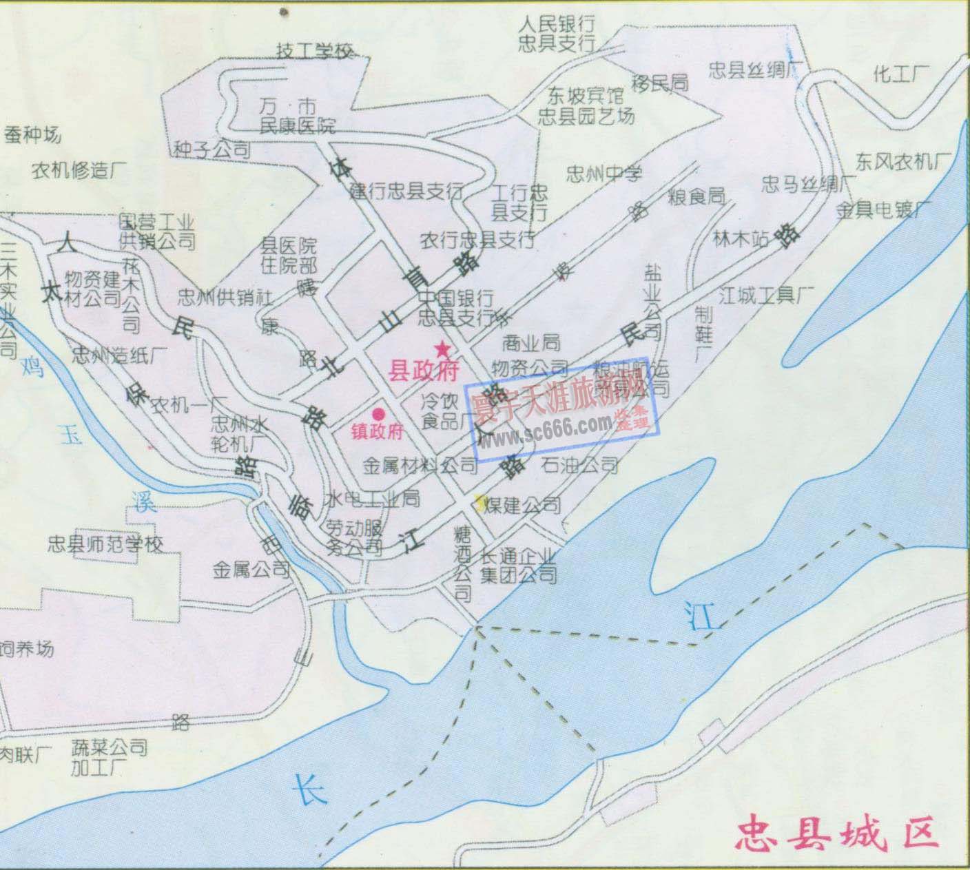 忠县城区地图