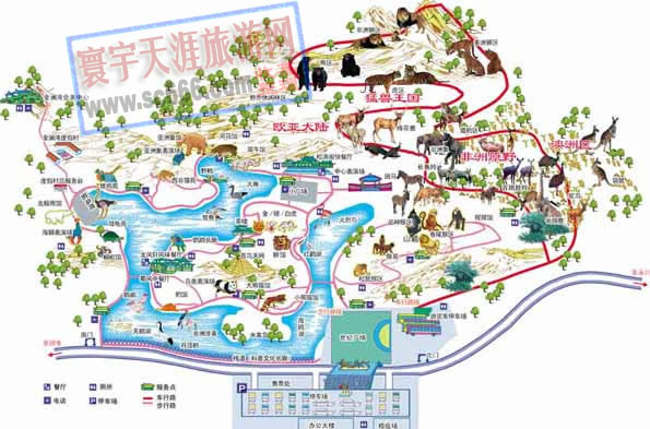 重庆市野生动物世界导游图
