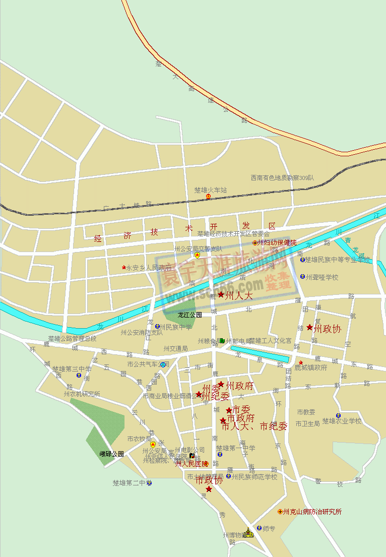 楚雄市城区地图