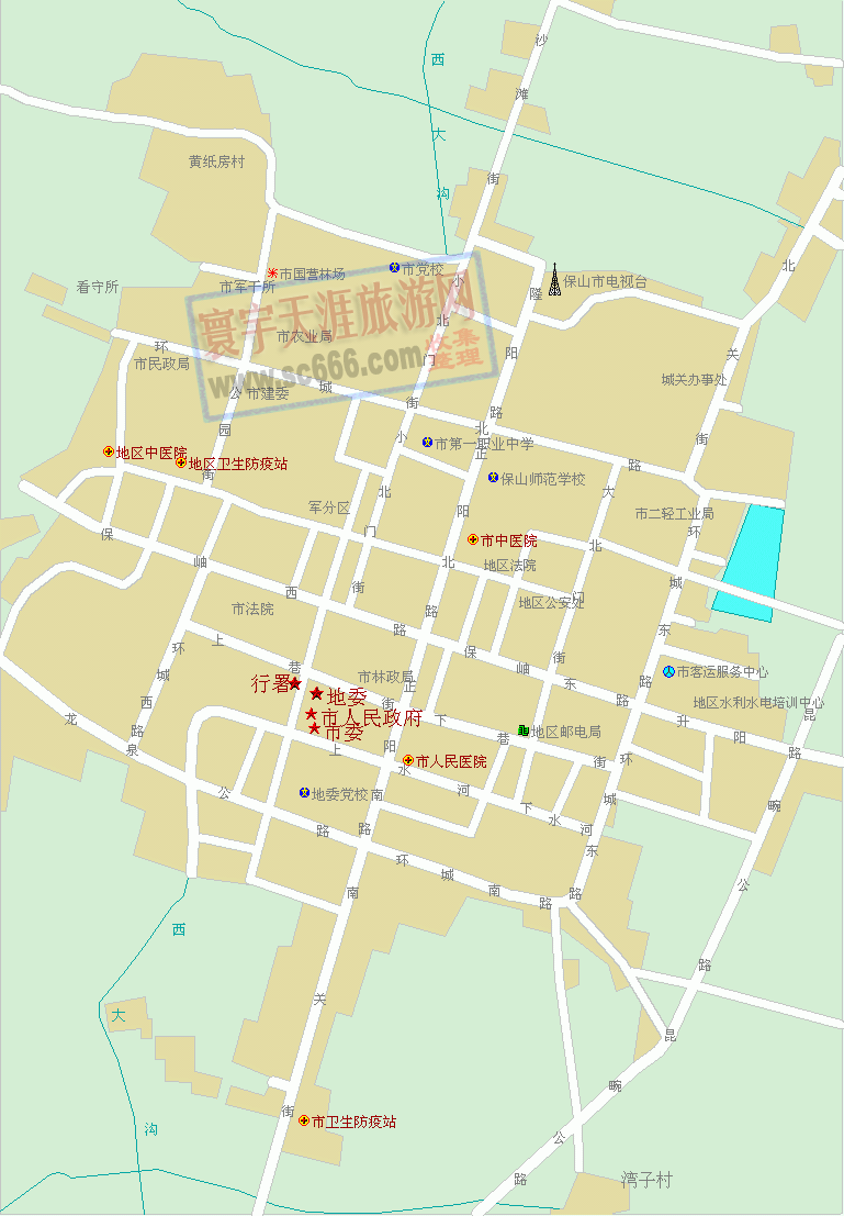 保山市城区地图
