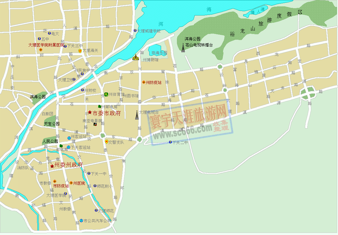 大理市城区地图
