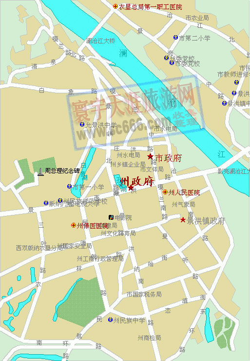 景洪市城区地图
