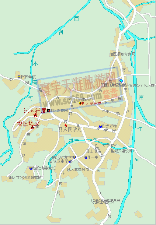 临沧县城区地图