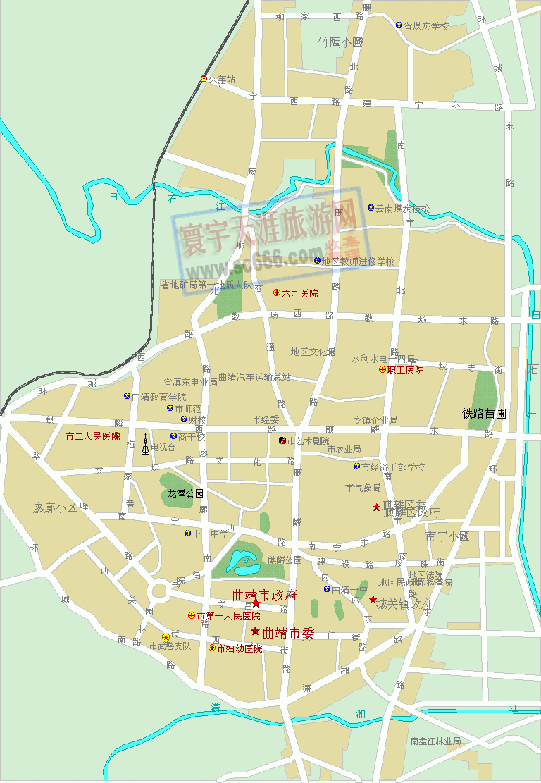 曲靖市城区地图