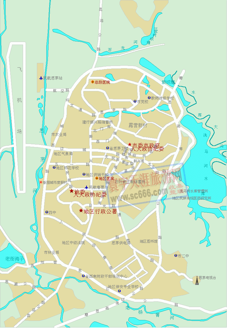 思茅市城区地图