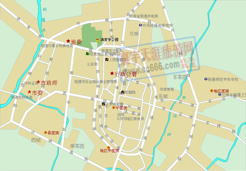 昭通市城区地图