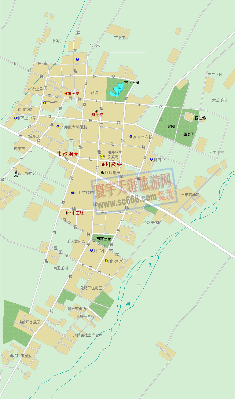 昌吉市城区地图