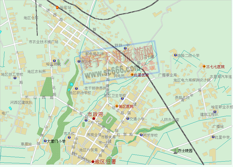 哈密市城区地图
