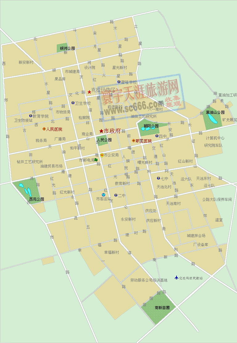 克拉玛依市城区地图