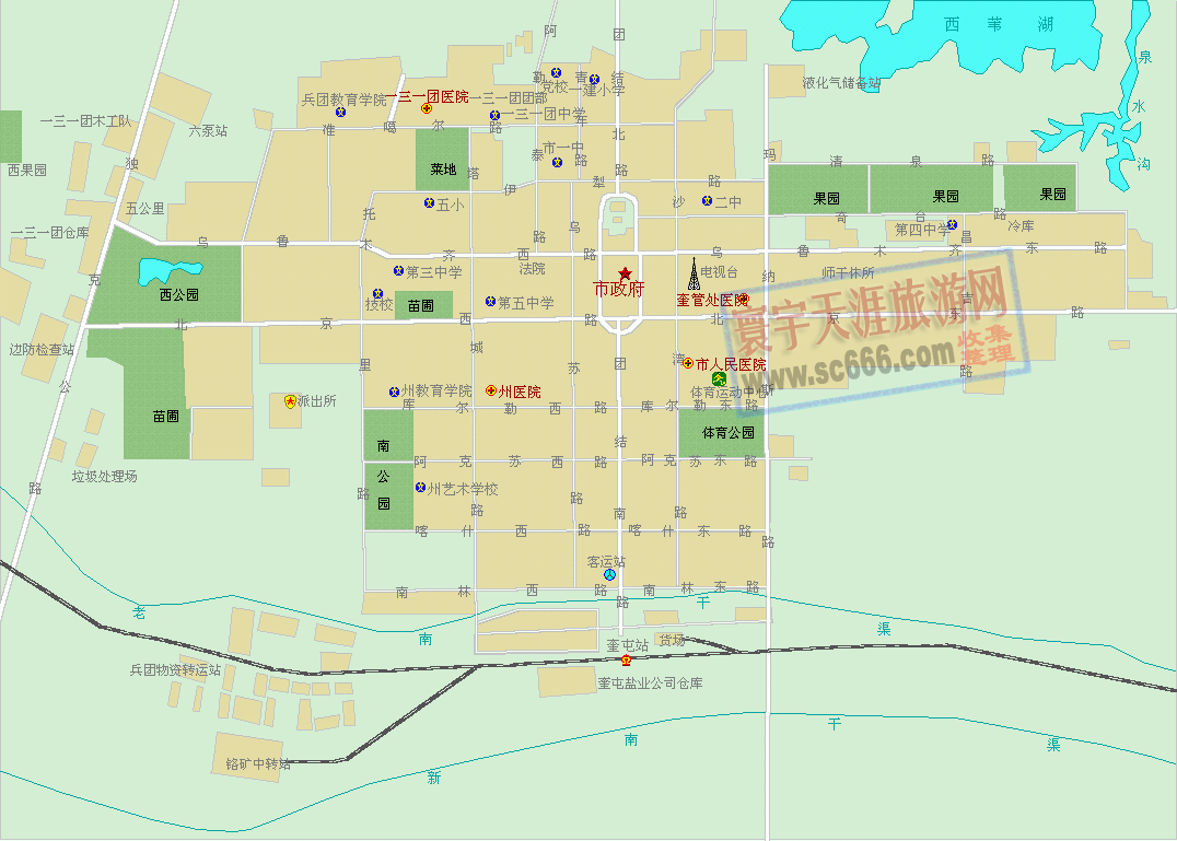 奎屯市城区地图