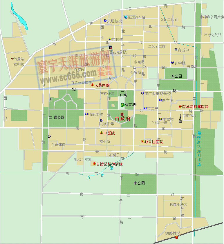 石河子市城区地图