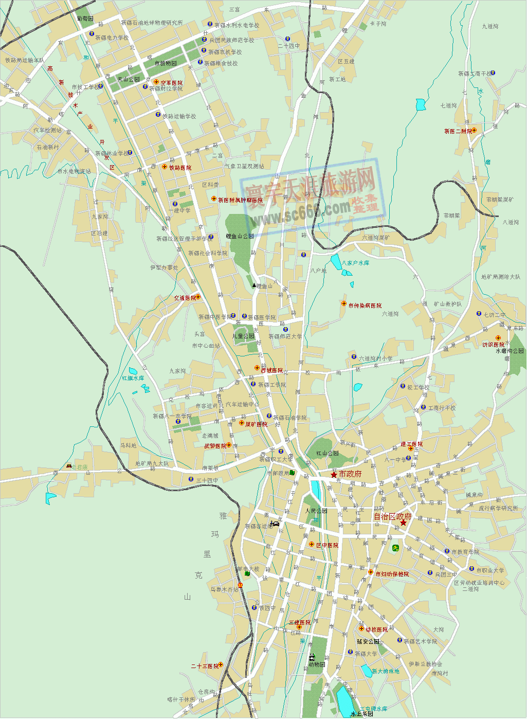 乌鲁木齐市城区地图