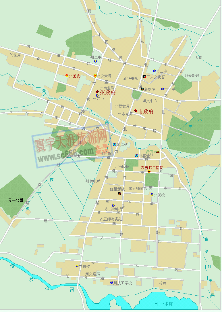 博乐市城区地图