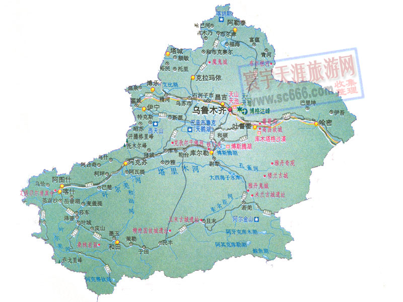 新疆维吾尔族自治区地图1