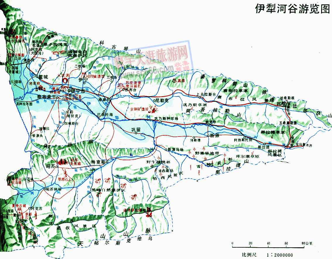 伊犁河谷导游图