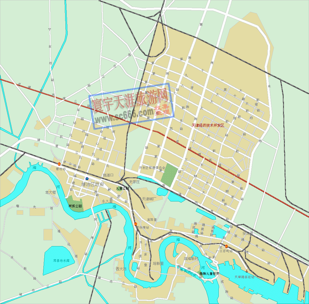 天津塘沽城区地图
