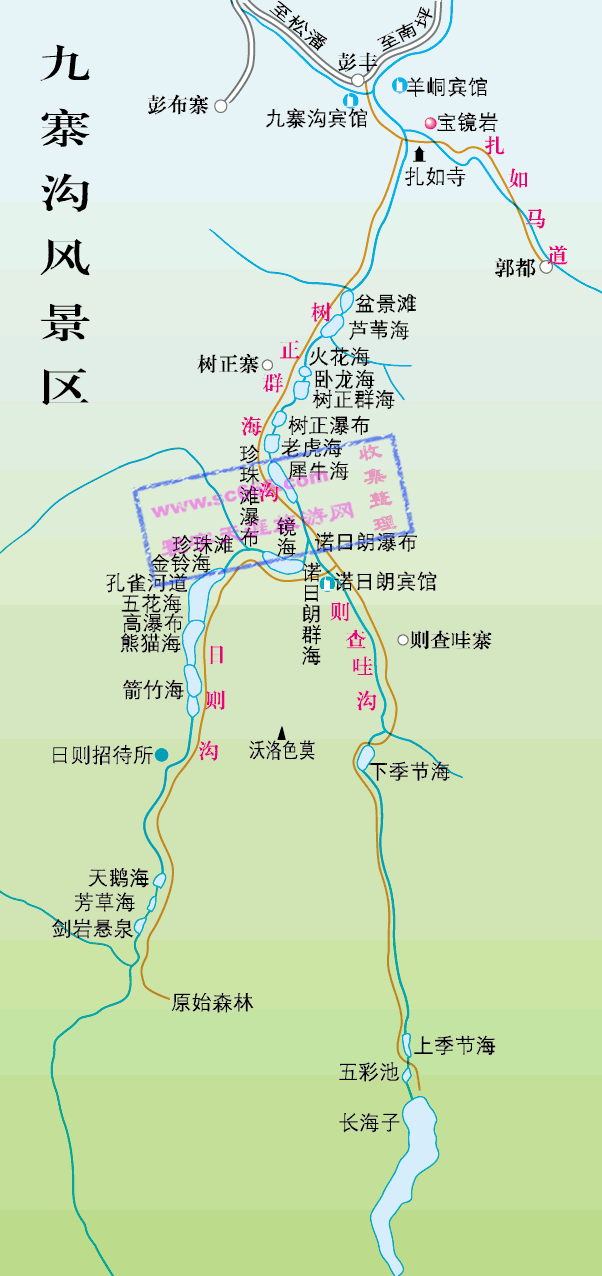 九寨沟风景区导游图1