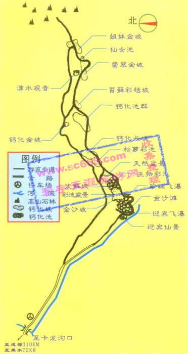 卡龙沟景区导游图1