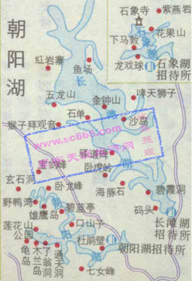 朝阳湖景区导游图1