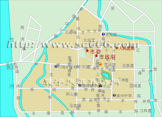 崇州市城区地图