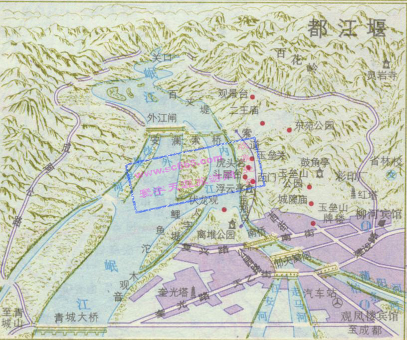 都江堰景区导游图1