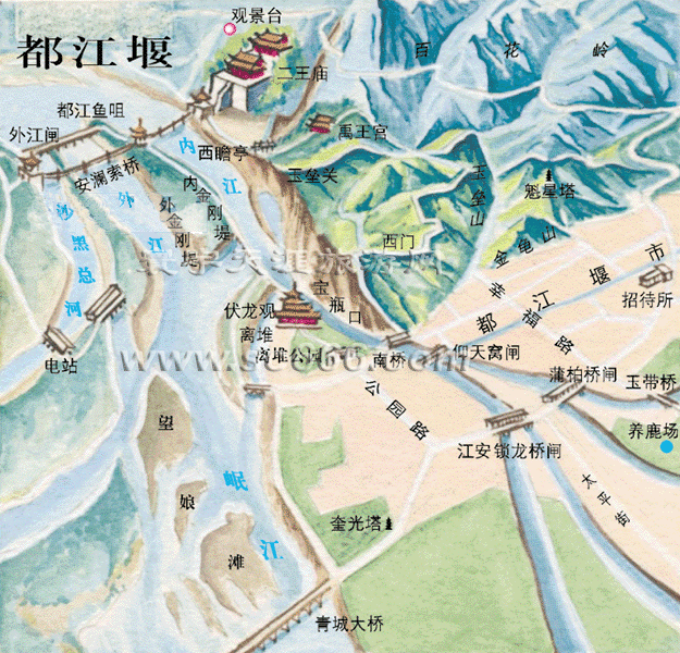 都江堰景区导游图3