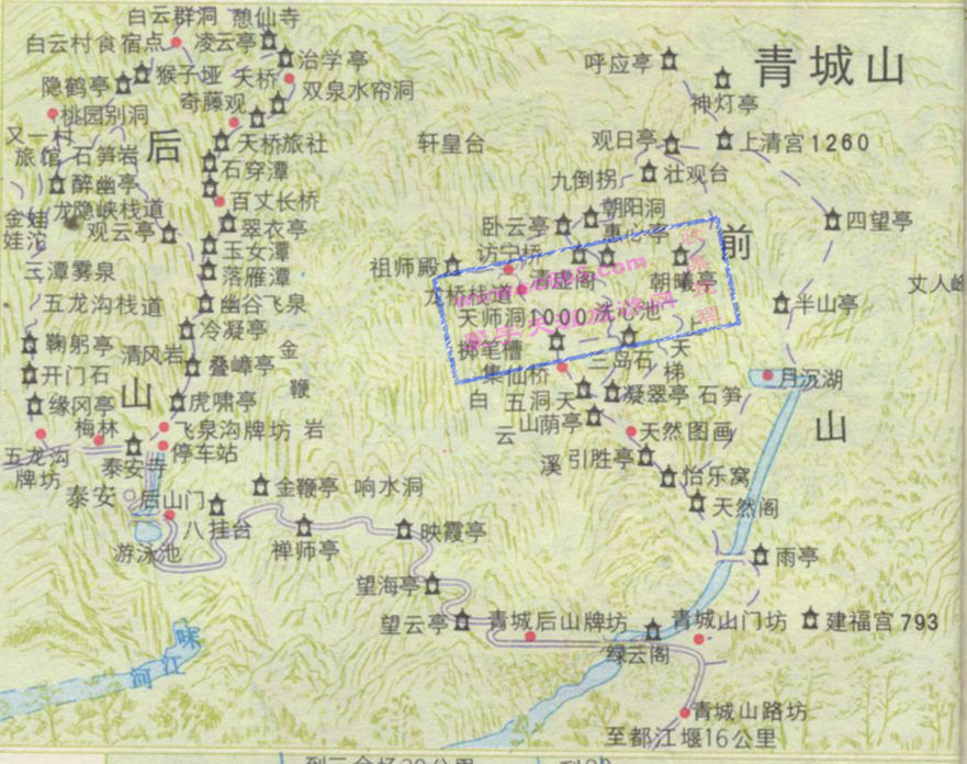 青城山景区导游图2