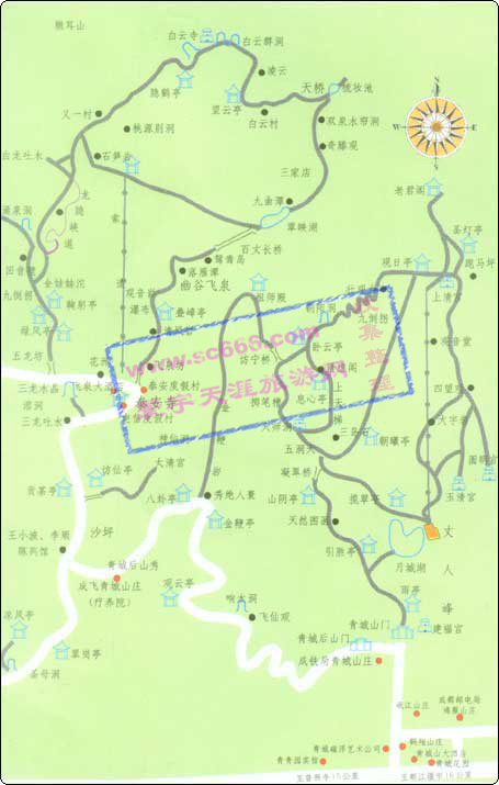 青城山景区导游图3