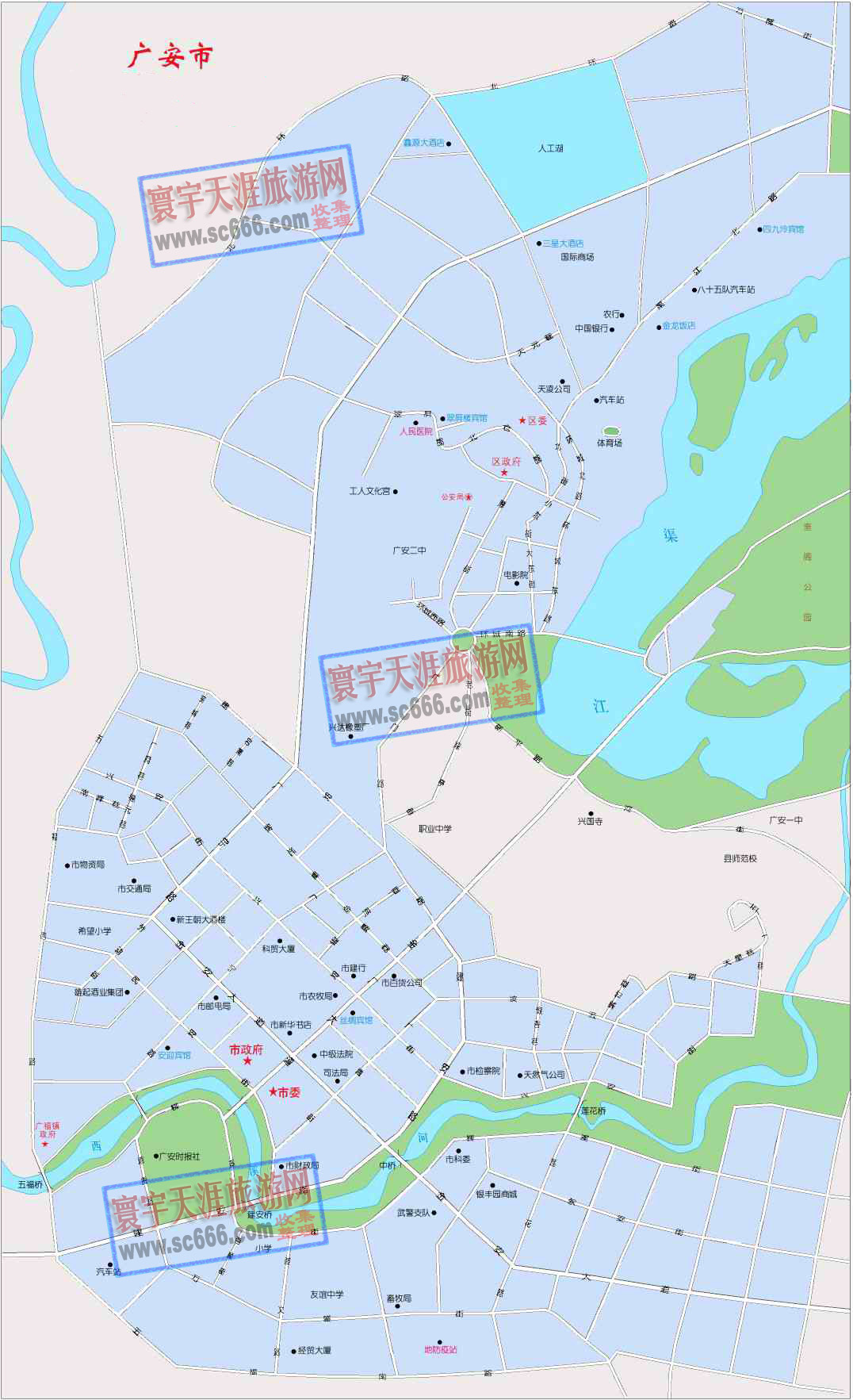 广安市城区地图