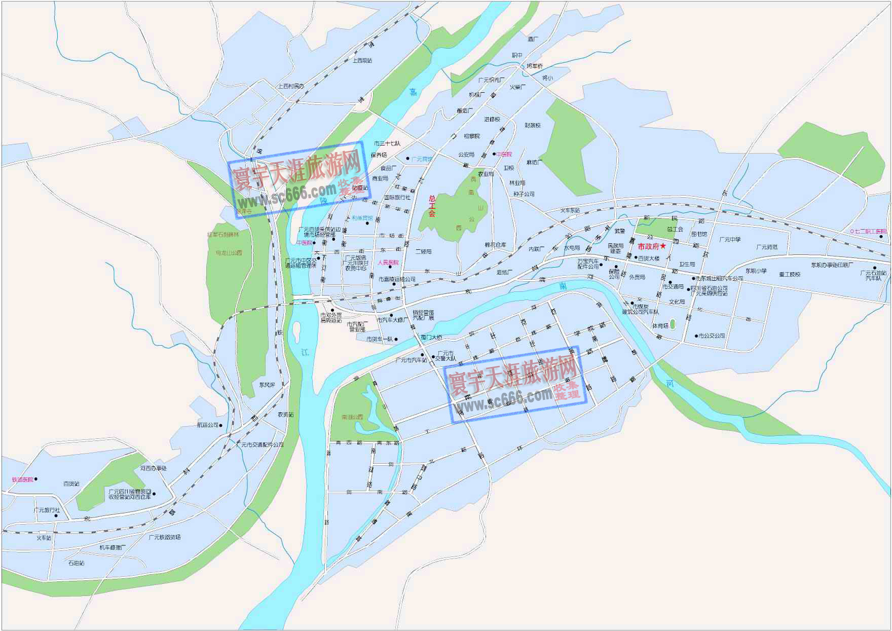 广元市城区地图1