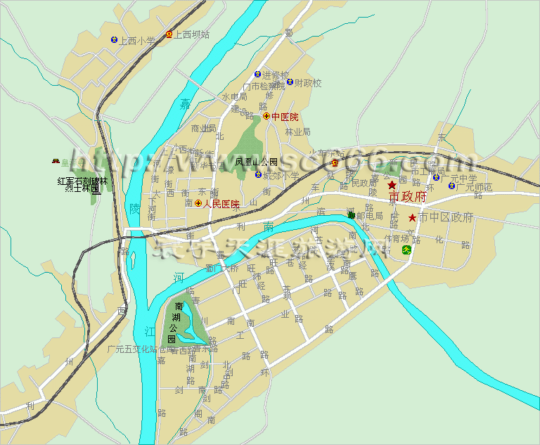 广元市城区地图2