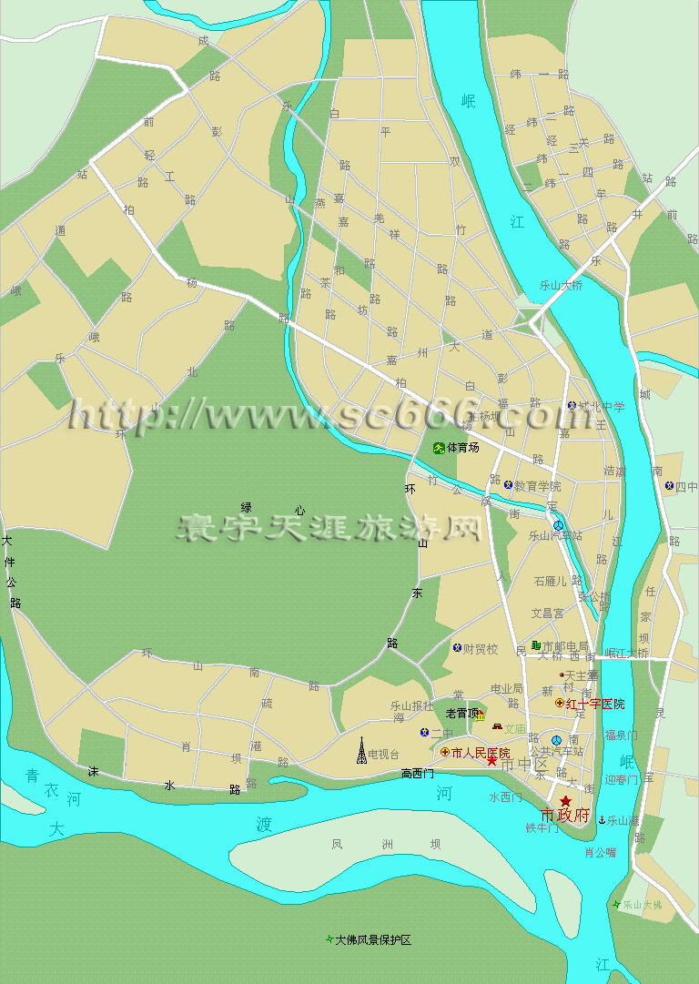乐山市城区地图1