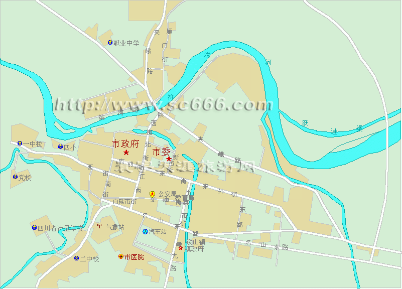 峨眉山市城区地图1
