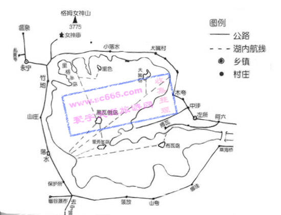 泸沽湖景区导游图1