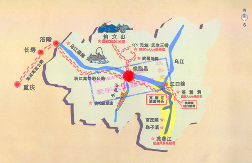 仙女山旅游线路图