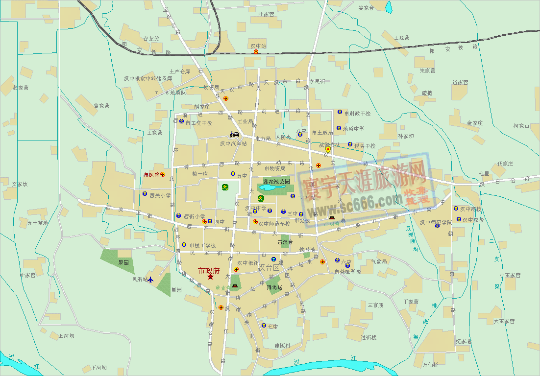汉中市城区地图